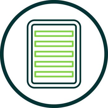 Nota línea circulo icono diseño vector