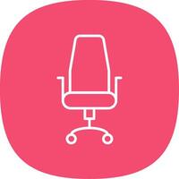 Chair Line Curve Icon Design vector