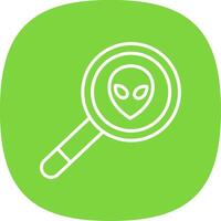 Aliens Line Curve Icon Design vector