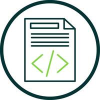 Document Line Circle Icon Design vector