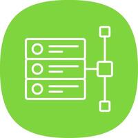 Data Stacks Line Curve Icon Design vector