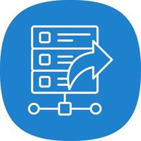 Send Data Line Curve Icon Design vector