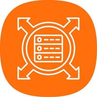 Data Driven Line Curve Icon Design vector