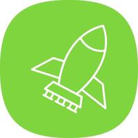 Spacecraft Line Curve Icon Design vector