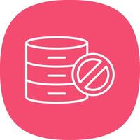 Prohibited Line Curve Icon Design vector