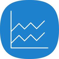 Area Graph Line Curve Icon Design vector