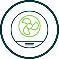 Nuclear Energy Line Circle Icon Design vector