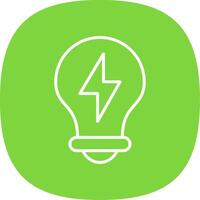 Light Bulb Line Curve Icon Design vector