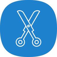 Scissors Line Curve Icon Design vector