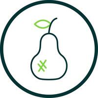 Pears Line Circle Icon Design vector