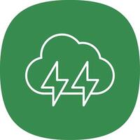 Lightening Line Curve Icon Design vector