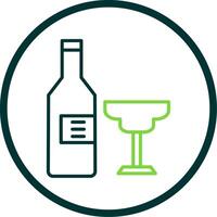 alcohol línea circulo icono diseño vector