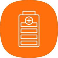 Battery Level Line Curve Icon Design vector