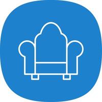 Armchair Line Curve Icon Design vector