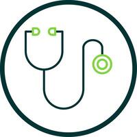 Stethoscope Line Circle Icon Design vector