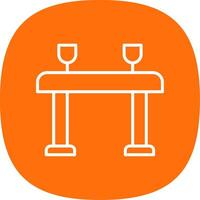 Table Line Curve Icon Design vector