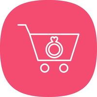 Purchase Line Curve Icon Design vector