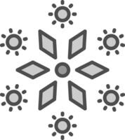 Firework Line Filled Greyscale Icon Design vector