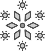 Firework Line Filled Greyscale Icon Design vector