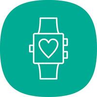 Smartwatch Line Curve Icon Design vector