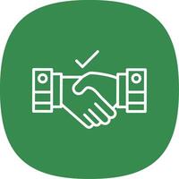 Agreement Line Curve Icon Design vector