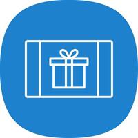 Gift Card Line Curve Icon Design vector