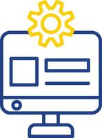 Web Administrator Line Two Colour Icon Design vector