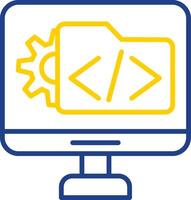 Software Development Line Two Colour Icon Design vector