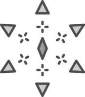 Firework Line Filled Greyscale Icon Design vector