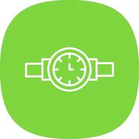 Wristwatch Line Curve Icon Design vector