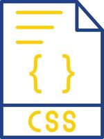 CSS Line Two Colour Icon Design vector