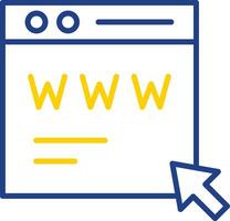 Web Page Line Two Colour Icon Design vector