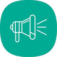 Megaphone Line Curve Icon Design vector