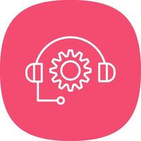 Support Line Curve Icon Design vector