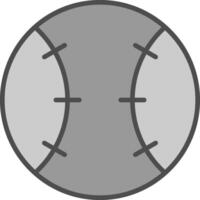 béisbol línea lleno escala de grises icono diseño vector