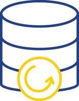 Database Backup Line Two Colour Icon Design vector