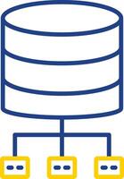 Database Architecture Line Two Colour Icon Design vector