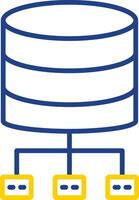 Database Architecture Line Two Colour Icon Design vector