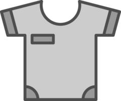 Shirt Line Filled Greyscale Icon Design vector