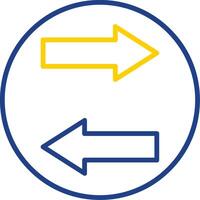 Database Transfer Line Two Colour Icon Design vector