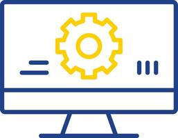 Monitoring Software Line Two Colour Icon Design vector