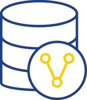 Database Sharing Line Two Colour Icon Design vector