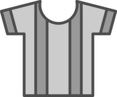 camisa línea lleno escala de grises icono diseño vector