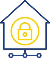 Home Network Security Line Two Colour Icon Design vector