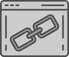 Link Line Filled Greyscale Icon Design vector