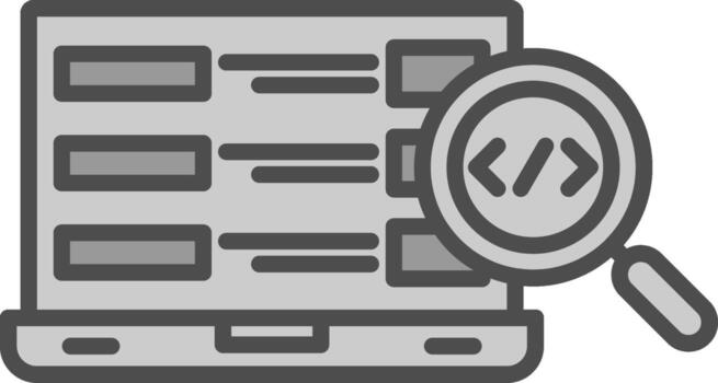 Software Development Line Filled Greyscale Icon Design vector