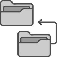 Backlog Line Filled Greyscale Icon Design vector