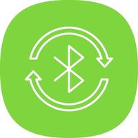 Bluetooth Line Curve Icon Design vector