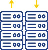 Data Center Line Two Colour Icon Design vector