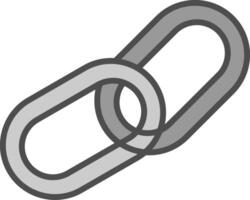 Chain Line Filled Greyscale Icon Design vector